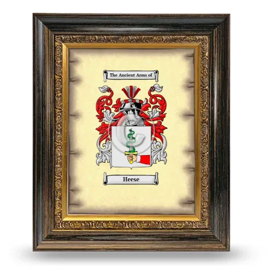 Heese Coat of Arms Framed - Heirloom