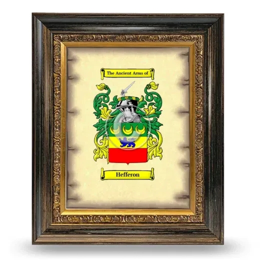 Hefferon Coat of Arms Framed - Heirloom