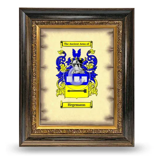 Hegemann Coat of Arms Framed - Heirloom