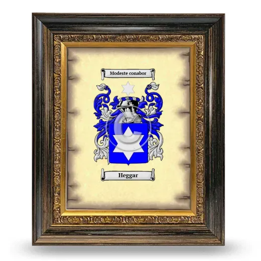 Heggar Coat of Arms Framed - Heirloom