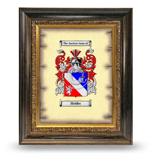 Heider Coat of Arms Framed - Heirloom