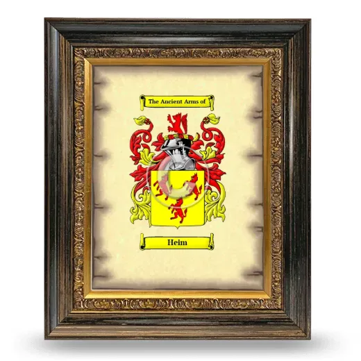 Heim Coat of Arms Framed - Heirloom