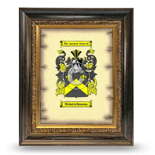 Heintzelmann Coat of Arms Framed - Heirloom