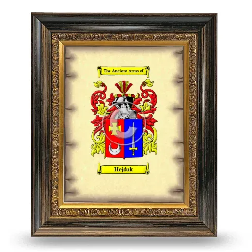 Hejduk Coat of Arms Framed - Heirloom