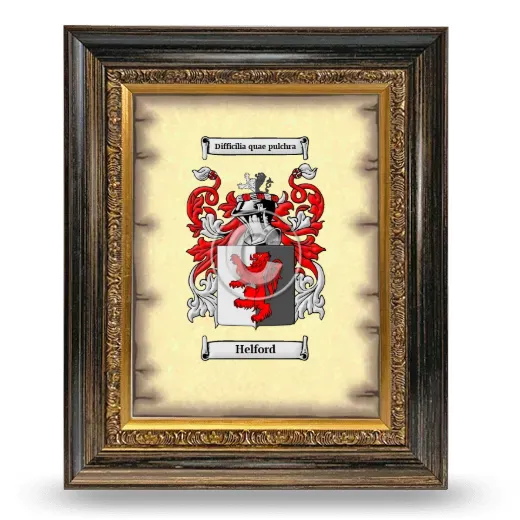 Helford Coat of Arms Framed - Heirloom