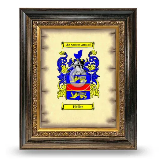 Heller Coat of Arms Framed - Heirloom