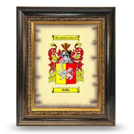 Hellis Coat of Arms Framed - Heirloom