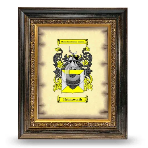 Helmsworth Coat of Arms Framed - Heirloom