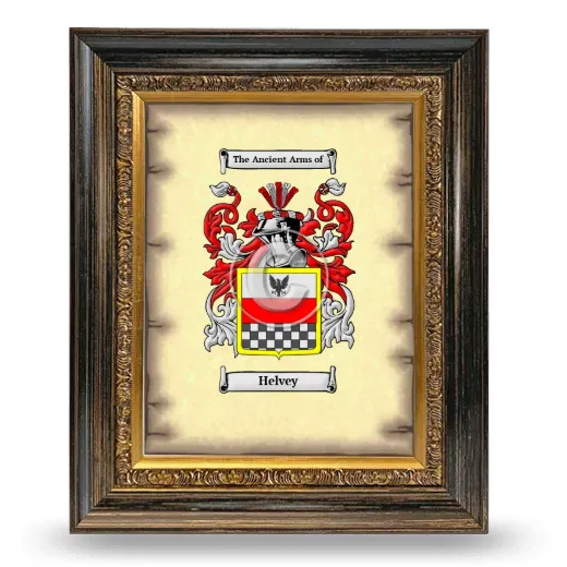 Helvey Coat of Arms Framed - Heirloom