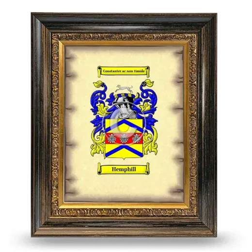 Hemphill Coat of Arms Framed - Heirloom