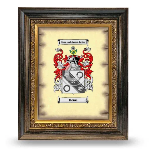 Hems Coat of Arms Framed - Heirloom
