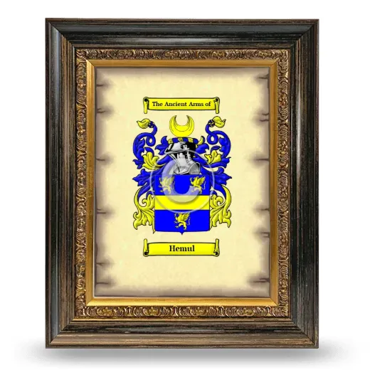 Hemul Coat of Arms Framed - Heirloom