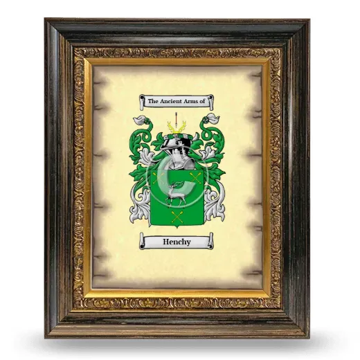 Henchy Coat of Arms Framed - Heirloom