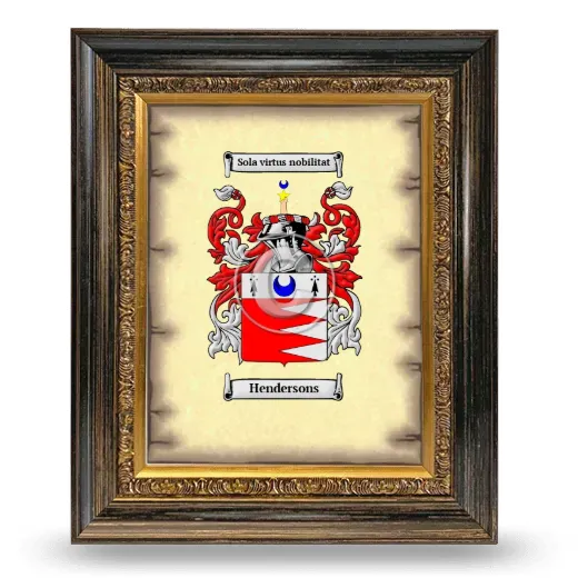 Hendersons Coat of Arms Framed - Heirloom