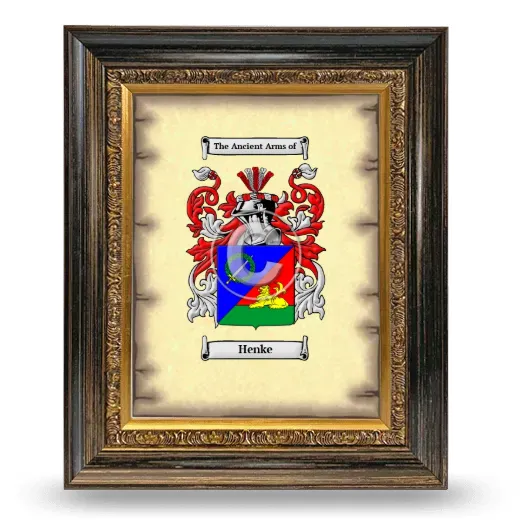 Henke Coat of Arms Framed - Heirloom