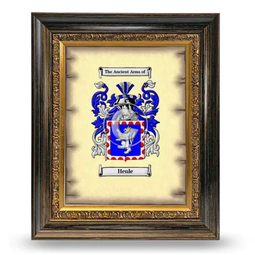 Henle Coat of Arms Framed - Heirloom