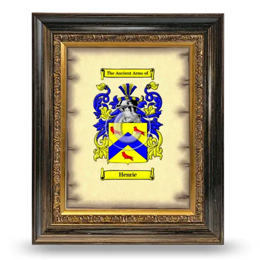 Henrie Coat of Arms Framed - Heirloom
