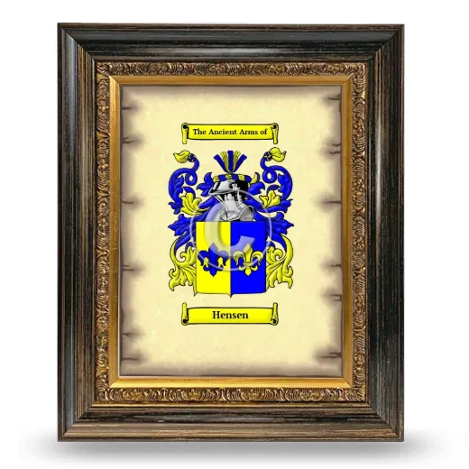 Hensen Coat of Arms Framed - Heirloom