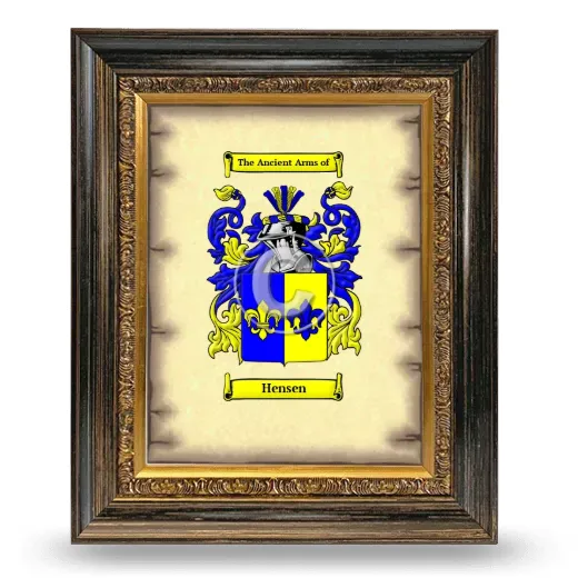 Hensen Coat of Arms Framed - Heirloom