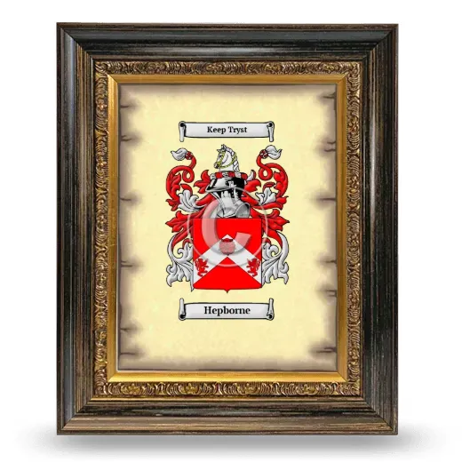 Hepborne Coat of Arms Framed - Heirloom