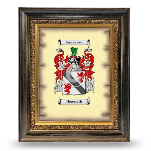 Hepworth Coat of Arms Framed - Heirloom