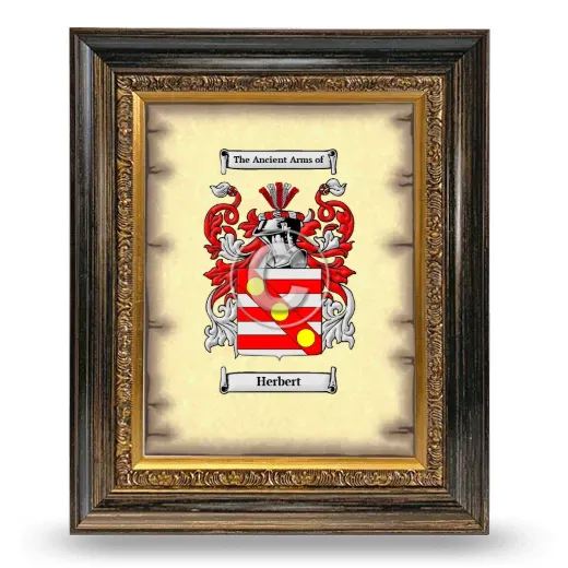 Herbert Coat of Arms Framed - Heirloom