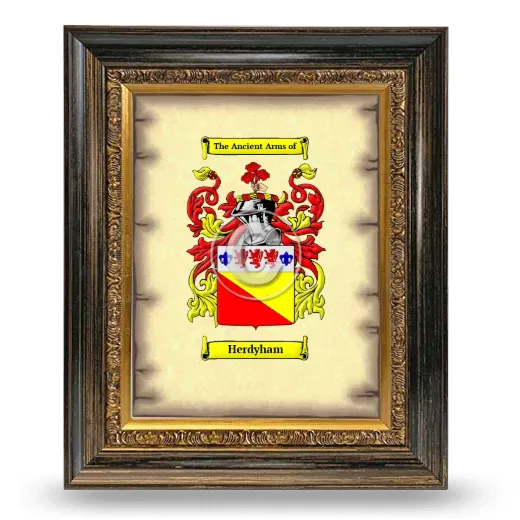 Herdyham Coat of Arms Framed - Heirloom