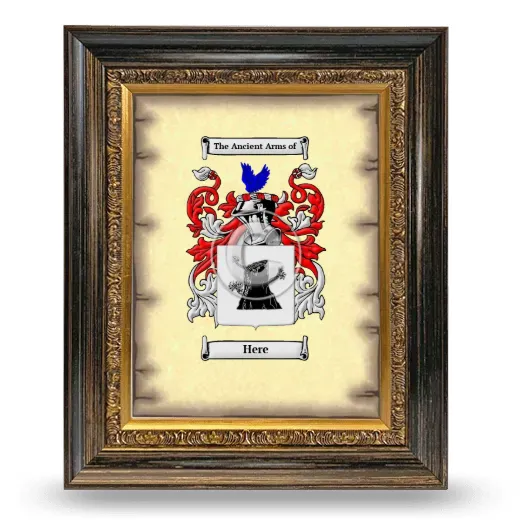 Here Coat of Arms Framed - Heirloom