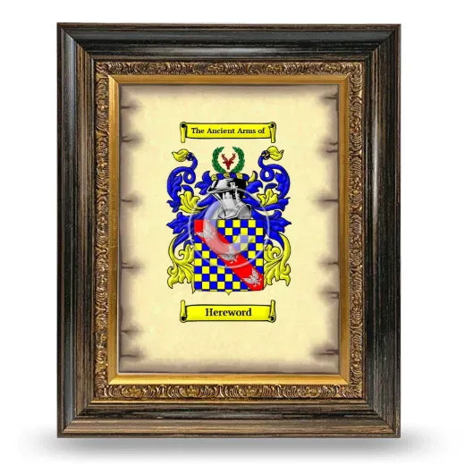 Hereword Coat of Arms Framed - Heirloom