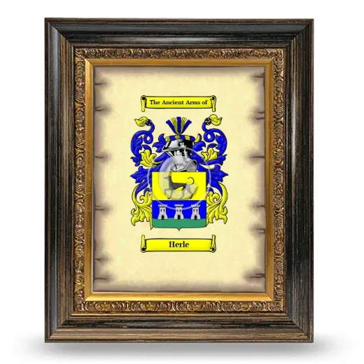 Herle Coat of Arms Framed - Heirloom