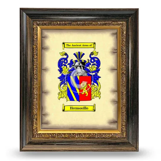 Hermosillo Coat of Arms Framed - Heirloom