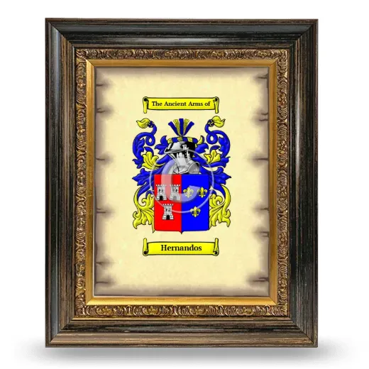 Hernandos Coat of Arms Framed - Heirloom