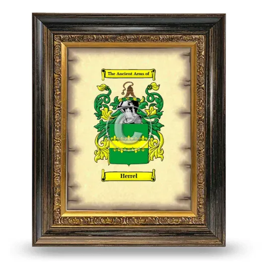 Herrel Coat of Arms Framed - Heirloom