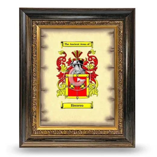 Herrero Coat of Arms Framed - Heirloom