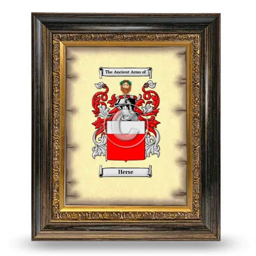 Herse Coat of Arms Framed - Heirloom