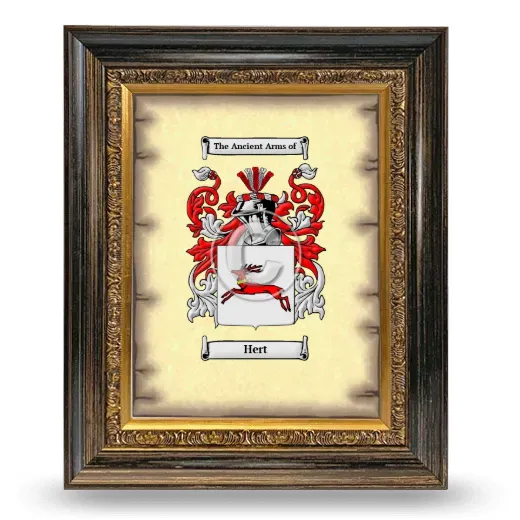 Hert Coat of Arms Framed - Heirloom