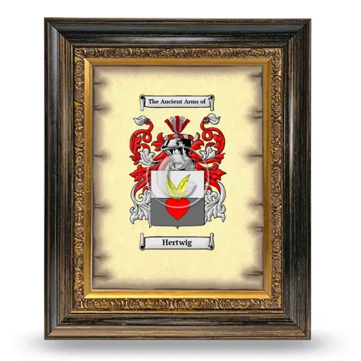 Hertwig Coat of Arms Framed - Heirloom
