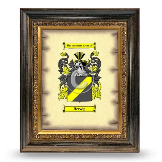 Herwig Coat of Arms Framed - Heirloom