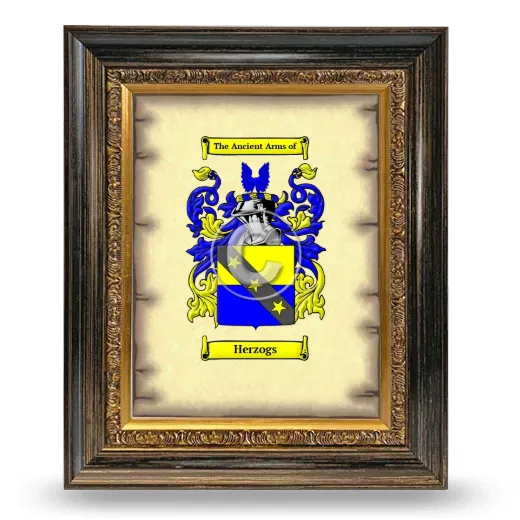 Herzogs Coat of Arms Framed - Heirloom