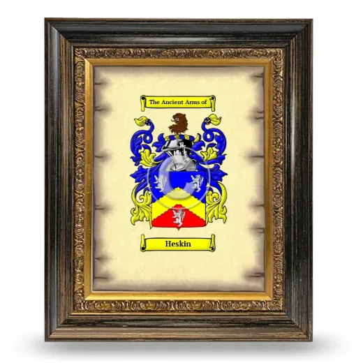 Heskin Coat of Arms Framed - Heirloom