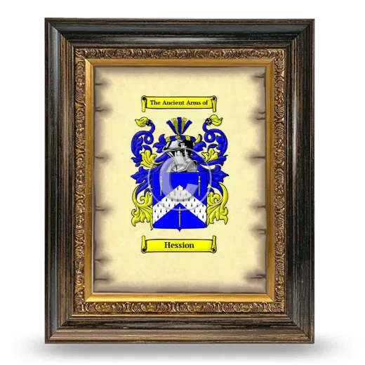 Hession Coat of Arms Framed - Heirloom