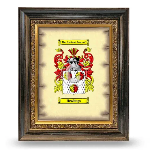 Hewlings Coat of Arms Framed - Heirloom