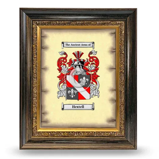 Hextell Coat of Arms Framed - Heirloom