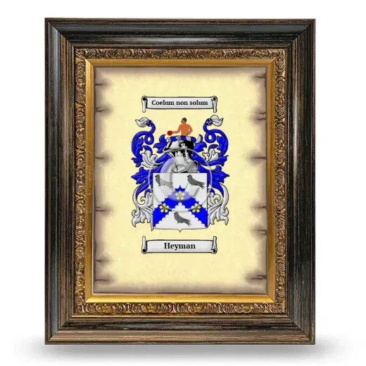 Heyman Coat of Arms Framed - Heirloom