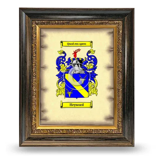Heyword Coat of Arms Framed - Heirloom
