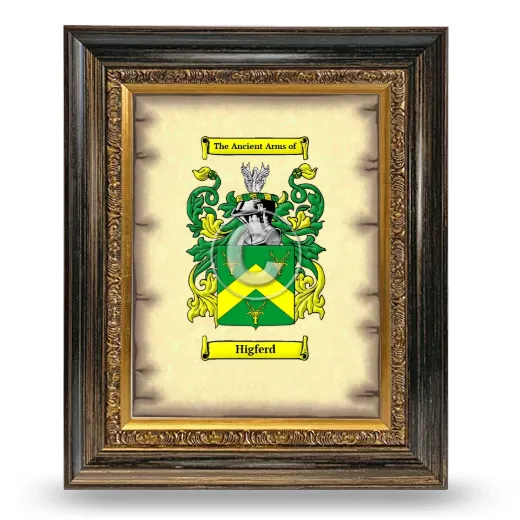 Higferd Coat of Arms Framed - Heirloom