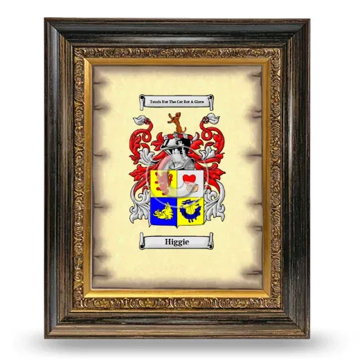 Higgie Coat of Arms Framed - Heirloom