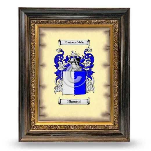 Higment Coat of Arms Framed - Heirloom