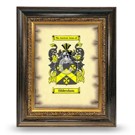 Hildersham Coat of Arms Framed - Heirloom