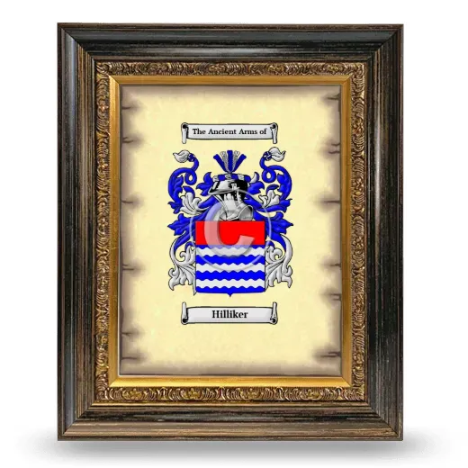 Hilliker Coat of Arms Framed - Heirloom